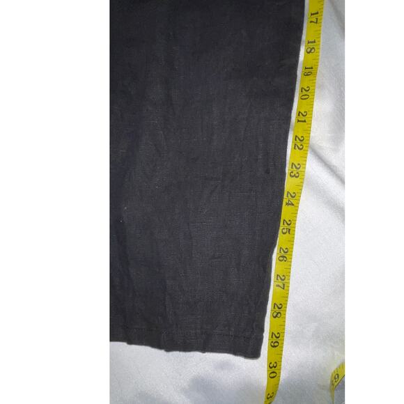 Fibers Wide Leg Linen Pants by Barbara Lesser - Size 6 - 100% Linen - Drawstring - Picture 6 of 9